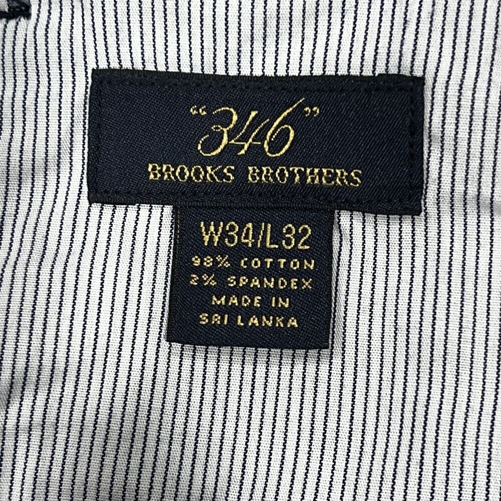 Brooks Brothers 346 Pants Men Blue Cotton Corduroy Chino Straight Leg Size 34X32 - Picture 8 of 12